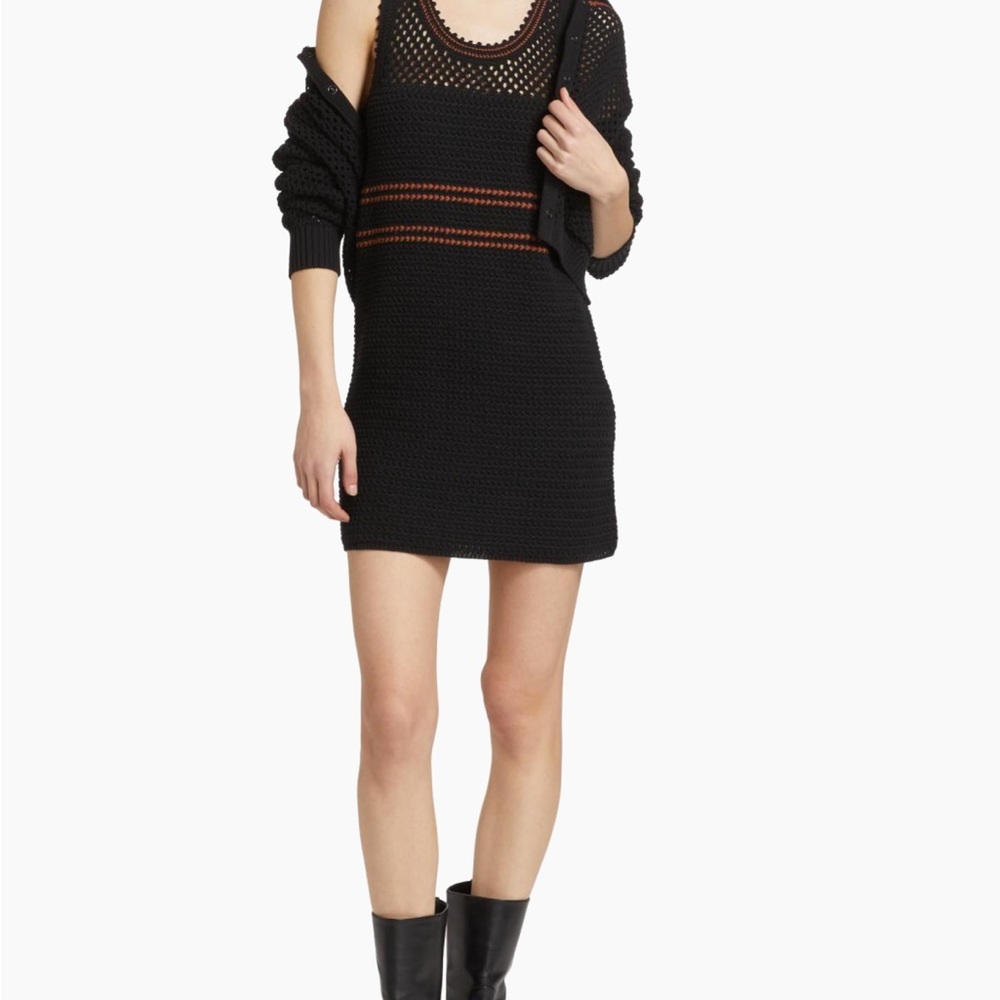 NWT Re/Done Black and Brown Knit Dress